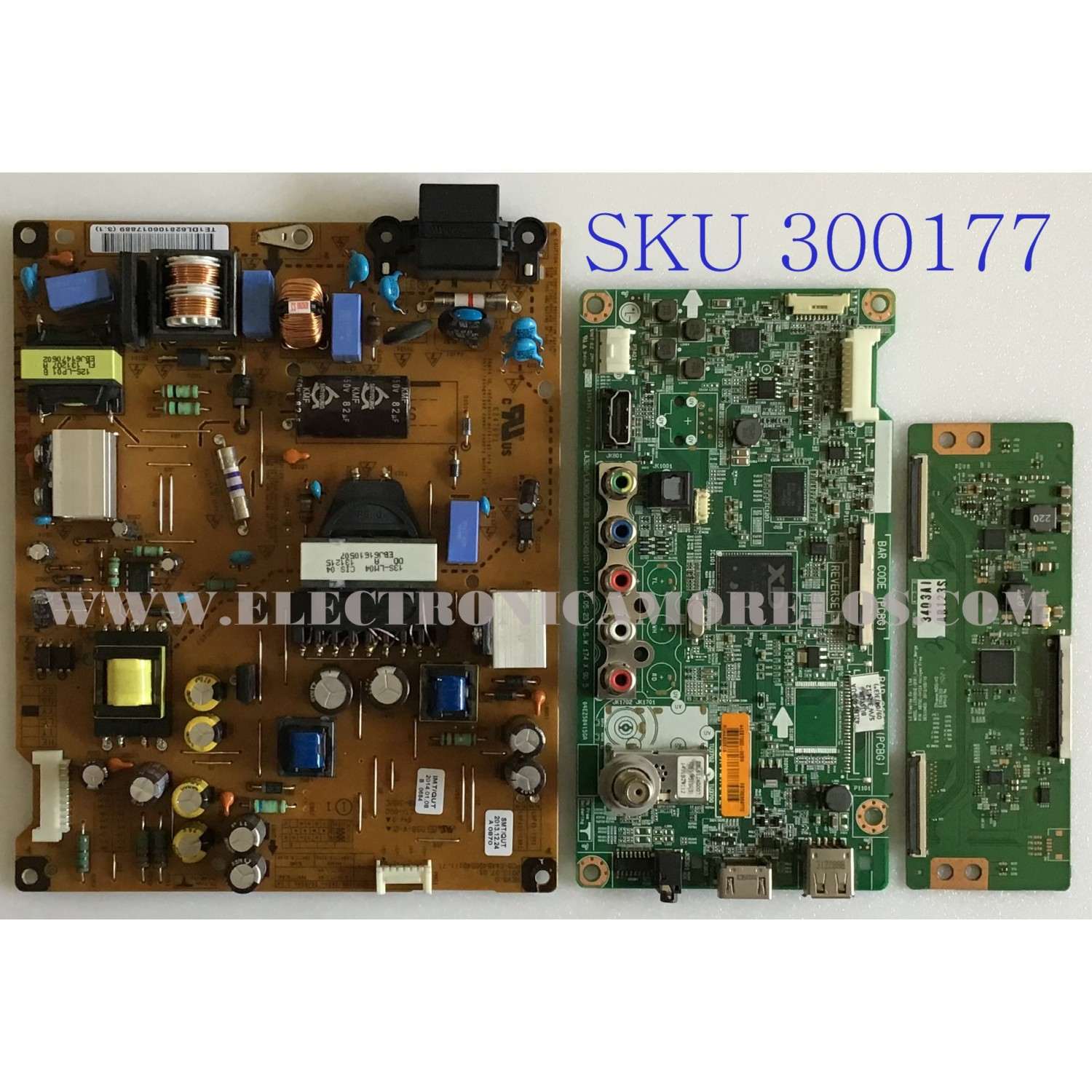 KIT DE TARJETAS PARA TV LG / MAIN EBT62359772 / EAX65049104(1.0) / FUENTE EAY62810601 / EAX64905401(1.6) / T-CON 6871L-3403A / 6870C-0452A / PANEL LC420DUE (SF)(R19 / MODELO 42LN5400-UA.BUSQLJR